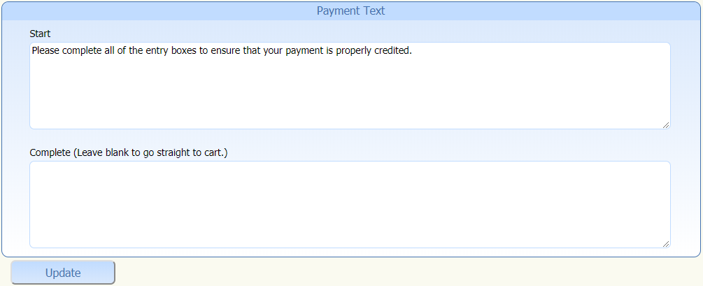 Payment Text